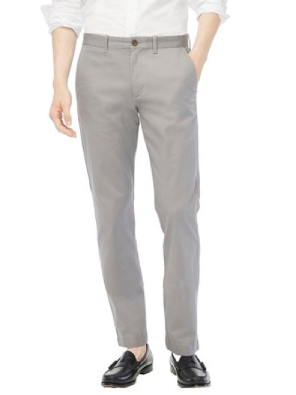 J. Crew Factory Men's Straight-Fit Flex Chino Pants Size 38x32 Grey/Slate
